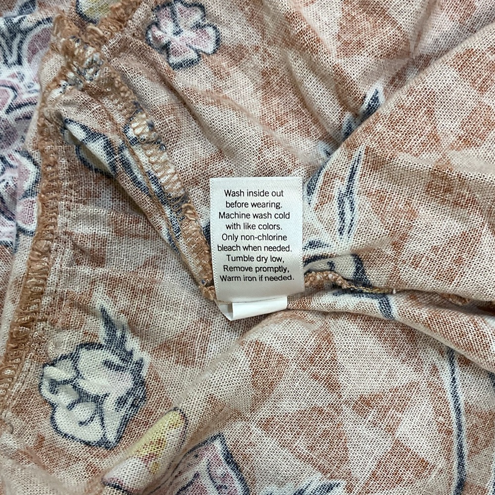 Sonoma Goods For Life Floral Print Linen Blend Sleeveless High-Low Dress Size 1X - Picture 13 of 13